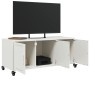 TV stand made of cold-rolled white steel 100.5x39x43.5 cm by , TV Furniture - Ref: Foro24-846649, Price: 95,01 €, Discount: %