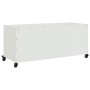 TV stand made of cold-rolled white steel 100.5x39x43.5 cm by , TV Furniture - Ref: Foro24-846649, Price: 95,01 €, Discount: %