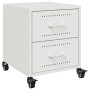 Bedside tables 2 units white steel 36x39x43.5 cm by , Nightstands - Ref: Foro24-846637, Price: 129,99 €, Discount: %