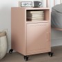 Pink steel bedside table 36x39x59 cm by , Nightstands - Ref: Foro24-846718, Price: 61,92 €, Discount: %