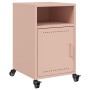 Pink steel bedside table 36x39x59 cm by , Nightstands - Ref: Foro24-846718, Price: 61,92 €, Discount: %