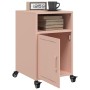 Pink steel bedside table 36x39x59 cm by , Nightstands - Ref: Foro24-846718, Price: 61,92 €, Discount: %