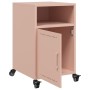 Pink steel bedside table 36x39x59 cm by , Nightstands - Ref: Foro24-846718, Price: 61,92 €, Discount: %