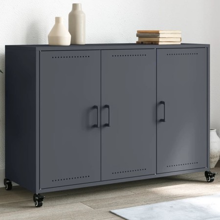 Cold-rolled anthracite gray steel sideboard 100.5x39x72 cm by , Sideboards - Ref: Foro24-846682, Price: 170,48 €, Discount: %