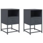 Bedside tables 2 units anthracite gray steel 36x39x60.5 cm by , Nightstands - Ref: Foro24-846559, Price: 106,99 €, Discount: %