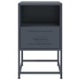 Bedside tables 2 units anthracite gray steel 36x39x60.5 cm by , Nightstands - Ref: Foro24-846559, Price: 106,99 €, Discount: %