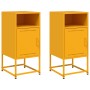 Mesitas de noche 2 uds acero amarillo mostaza 36x39x78 cm de , Mesitas de noche - Ref: Foro24-846573, Precio: 126,07 €, Descu...