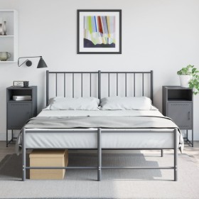 Bedside tables 2 units anthracite gray steel 36x39x78 cm by , Nightstands - Ref: Foro24-846571, Price: 110,76 €, Discount: %