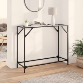 Mesa consola superficie vidrio transparente acero 98x35x81 cm de , Mesas consola - Ref: Foro24-846020, Precio: 53,11 €, Descu...