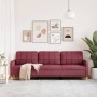 Dreisitziges Stoffsofa in Bordeauxrot, 210 cm. von , Sofas - Ref: Foro24-4007420, Preis: 299,99 €, Rabatt: %