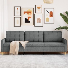 Dark gray 3-seater fabric sofa, 210 cm by , Sofas - Ref: Foro24-4007415, Price: 244,30 €, Discount: %