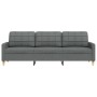 Sofá de 3 plazas de tela gris oscuro 210 cm de , Sofás - Ref: Foro24-4007415, Precio: 299,06 €, Descuento: %