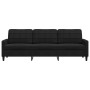 Sofá de 3 plazas terciopelo negro 210 cm de , Sofás - Ref: Foro24-4007649, Precio: 320,59 €, Descuento: %