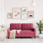 Two-seater velvet sofa in burgundy red, 140 cm by , Sofas - Ref: Foro24-4007628, Price: 220,91 €, Discount: %