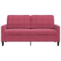 Sofá de 2 plazas de terciopelo rojo tinto 140 cm de , Sofás - Ref: Foro24-4007628, Precio: 220,91 €, Descuento: %