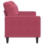 Zweiplätziges Samtsofa in Bordeauxrot, 140 cm. von , Sofas - Ref: Foro24-4007628, Preis: 193,99 €, Rabatt: %