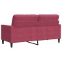 Sofá de 2 plazas de terciopelo rojo tinto 140 cm de , Sofás - Ref: Foro24-4007628, Precio: 220,91 €, Descuento: %