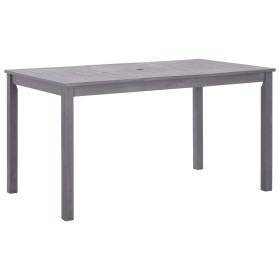 Solid acacia wood garden table in washed grey, measuring 140x80x74 cm. by vidaXL, Garden tables - Ref: Foro24-311849, Price: ...