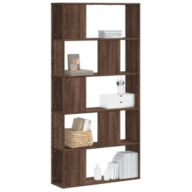 5-level brown oak wood bookshelf 80.5x23.5x162.5 cm by , Bookcases and shelves - Ref: Foro24-852777, Price: 83,02 €, Discount: %