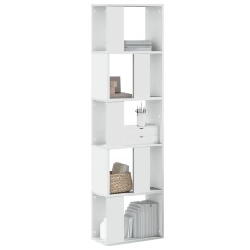 5-level white engineered wood bookshelf 45x23.5x162.5 cm by , Bookcases and shelves - Ref: Foro24-852780, Price: 62,99 €, Dis...