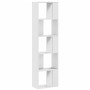 5-level white engineered wood bookshelf 45x23.5x162.5 cm by , Bookcases and shelves - Ref: Foro24-852780, Price: 62,46 €, Dis...