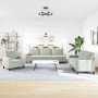 Dreiteiliges Sofaset mit Kissen aus hellgrauem Samt. von , Sofas - Ref: Foro24-3278431, Preis: 671,02 €, Rabatt: %