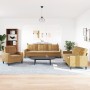 3-piece brown velvet sofa set with cushions by , Sofas - Ref: Foro24-3278438, Price: 572,99 €, Discount: %