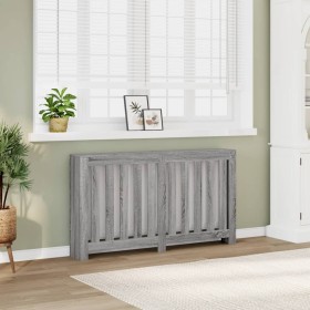 Engineered wood radiator cover in Sonoma gray, 149x20x82 cm. by , Accessories for heating radiators - Ref: Foro24-852749, Pri...