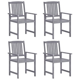 Garden chairs, set of 4, solid acacia wood in gray. by vidaXL, Garden chairs - Ref: Foro24-311875, Price: 236,99 €, Discount: %