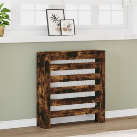 Engineered oak smoked wood radiator cover 78x20x82cm by , Accessories for heating radiators - Ref: Foro24-852685, Price: 54,9...