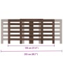 Radiator cover in brown oak wood 205x21.5x83.5 cm by , Accessories for heating radiators - Ref: Foro24-852723, Price: 103,50 ...