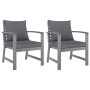 Garden chairs cushions 2 pcs dark gray solid acacia wood by vidaXL, Garden chairs - Ref: Foro24-311827, Price: 153,34 €, Disc...