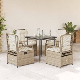 Garten-Essgruppe 5-teilig mit beigen Polstern aus synthetischem Rattan von , Gartensets - Ref: Foro24-3263014, Preis: 501,99 ...