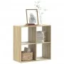 Estantería madera de ingeniería roble Sonoma 68,5x32x68,5 cm by , Bookcases and shelves - Ref: Foro24-852827, Price: 42,29 €,...