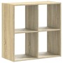 Engineered wood bookshelf in Sonoma oak, 68.5x32x68.5 cm by , Bookcases and shelves - Ref: Foro24-852827, Price: 49,65 €, Dis...