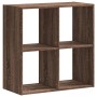 Estantería de madera ingeniería marrón roble 68,5x32x68,5 cm de , Librerías y estanterías - Ref: Foro24-852831, Precio: 50,98...