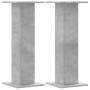 Soportes altavoces 2 uds madera gris hormigón 30x30x80 cm de , Soportes para altavoces - Ref: Foro24-852666, Precio: 64,01 €,...