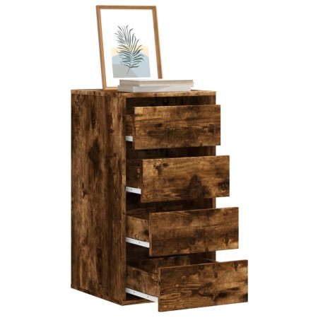 Corner chest of drawers made of smoked oak engineered wood, measuring 40x41x76 cm. by , Drawers - Ref: Foro24-852865, Price: ...