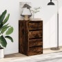 Corner chest of drawers made of smoked oak engineered wood, measuring 40x41x76 cm. by , Drawers - Ref: Foro24-852865, Price: ...