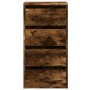 Corner chest of drawers made of smoked oak engineered wood, measuring 40x41x76 cm. by , Drawers - Ref: Foro24-852865, Price: ...