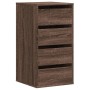 Corner chest of drawers made of brown oak engineered wood, measuring 40x41x76 cm. by , Drawers - Ref: Foro24-852867, Price: 9...