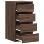 Corner chest of drawers made of brown oak engineered wood, measuring 40x41x76 cm. by , Drawers - Ref: Foro24-852867, Price: 9...