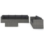 9-piece garden furniture set and gray synthetic rattan cushions by vidaXL, Garden sets - Ref: Foro24-3059495, Price: 828,81 €...