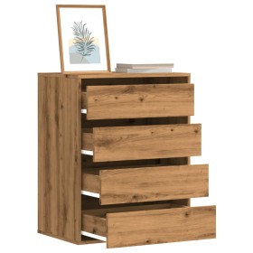 Corner chest of drawers made of engineered oak wood artisan 60x41x76 cm by , Drawers - Ref: Foro24-852878, Price: 115,99 €, D...