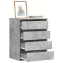 Engineered wood corner chest of drawers in gray concrete, 60x41x76 cm by , Drawers - Ref: Foro24-852873, Price: 108,21 €, Dis...