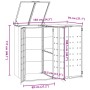 Mülltonnenunterstand aus grauem Stahl, 138x79x117 cm. von , Halterungen für Abfallbehälter - Ref: Foro24-3279987, Preis: 431,...