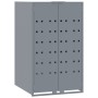 Cobertizo de contenedor de basura acero gris 69x79x117 cm de , Soportes para contenedores de residuos - Ref: Foro24-4008428, ...