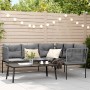 Garden sofa with black steel frame and textilene cushions by , Garden sets - Ref: Foro24-3283749, Price: 415,66 €, Discount: %