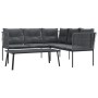 Garden sofa with black steel frame and textilene cushions by , Garden sets - Ref: Foro24-3283749, Price: 415,66 €, Discount: %