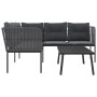 Garden sofa with black steel frame and textilene cushions by , Garden sets - Ref: Foro24-3283749, Price: 415,66 €, Discount: %